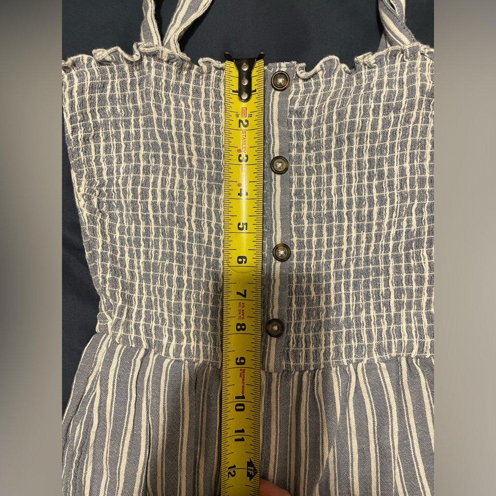 NWT Hollister Removable Straps Smocked Back Wide Leg Pocket Jumpsuit - Picture 9 of 15